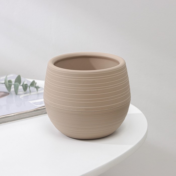 Горшок &laquo;Дуэт&raquo;, 500 мл, цвет кофе с молоком