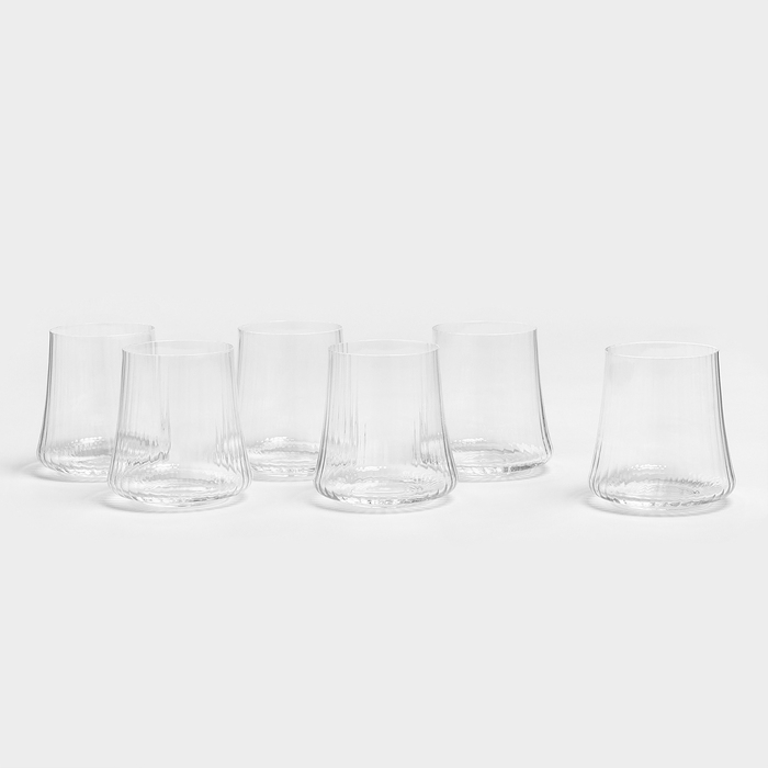 Набор стеклянных стаканов для виски &laquo;Экстра&raquo;, 350 мл, набор 6 шт