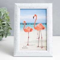 Фоторамка пластик 10х15 см "Серебряная патина на белом" 18х13 см Фоторамка пластик 10х15 см "Серебряная патина на белом" 18х13 см