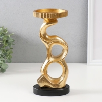 Подсвечник полистоун на 1 свечу "Абстракция. Слон" золото 10,9х9,5х23,8 см