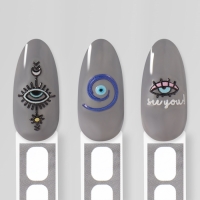 Наклейки для ногтей &laquo;Взгляд&raquo;, объёмные, разноцветные