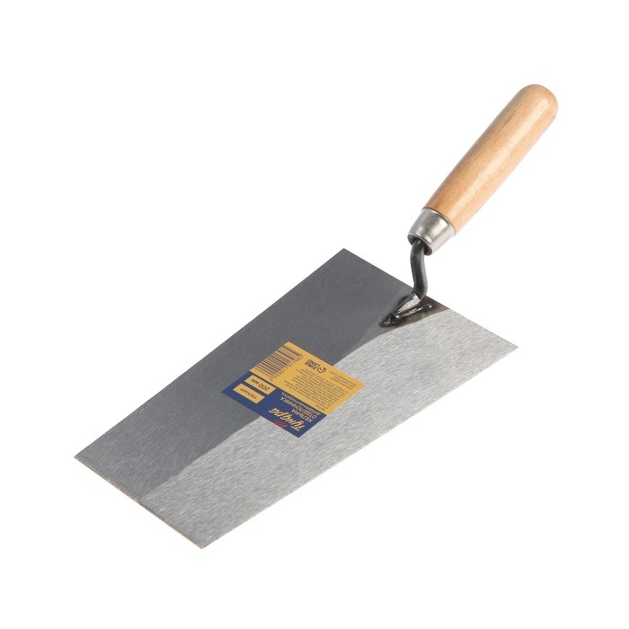 Кельма отделочника ТУНДРА, Кельма отделочника ТУНДРА, "трапеция", деревянная рукоятка, 200 мм