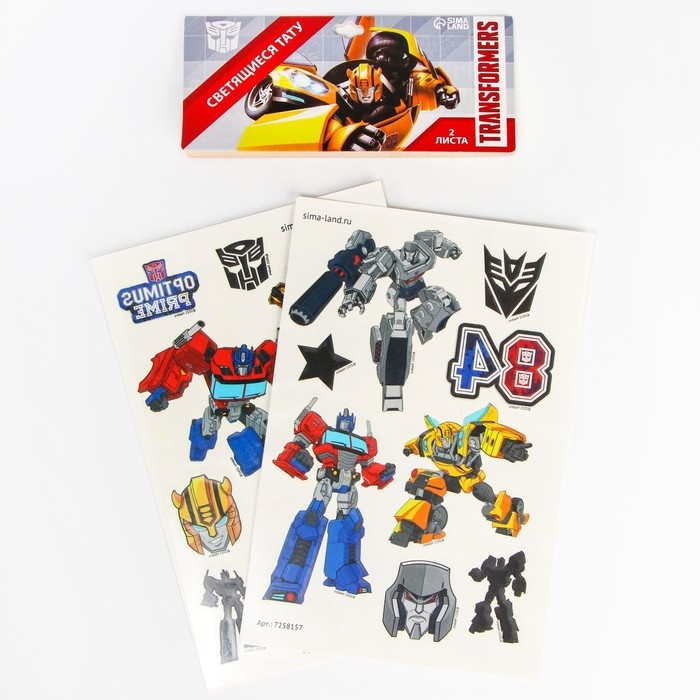 Детские тату, светятся в темноте, Transformers Детские тату, светятся в темноте, Transformers