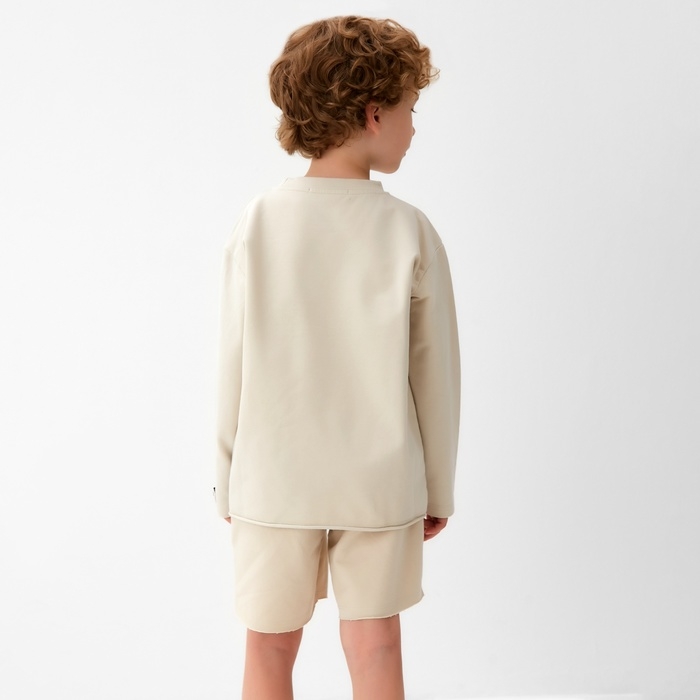 Футболка детская с дл.рукавом KAFTAN, р. 32 (110-116 см), бежевый