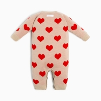 Комбинезон вязаный Крошка Я &laquo;Сердечки&raquo;, рост 62-68 см