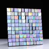 Панель с пайетками для фотозоны 30*30см, серебристая с эффектом голографии Панель с пайетками для фотозоны 30*30см, серебристая с эффектом голографии