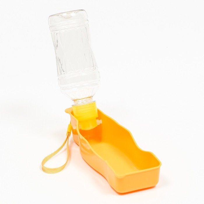 Автопоилка прогулочная с фигурной бутылочкой, 250 мл, жёлтая Автопоилка прогулочная с фигурной бутылочкой, 250 мл, жёлтая