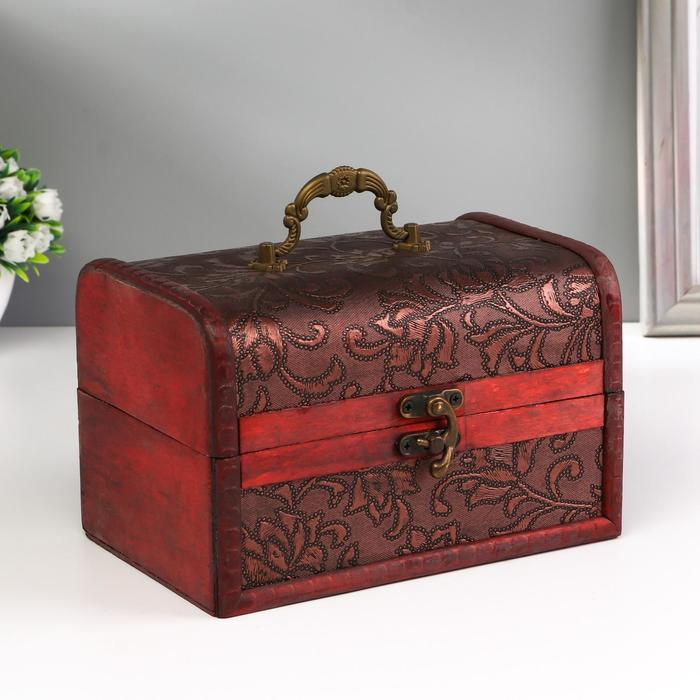 Шкатулка дерево сундучок набор 3 шт Шкатулка дерево сундучок набор 3 шт "Цветы" тиснение (5х6х7; 12,5х8,5х9 см) 18х13х13см