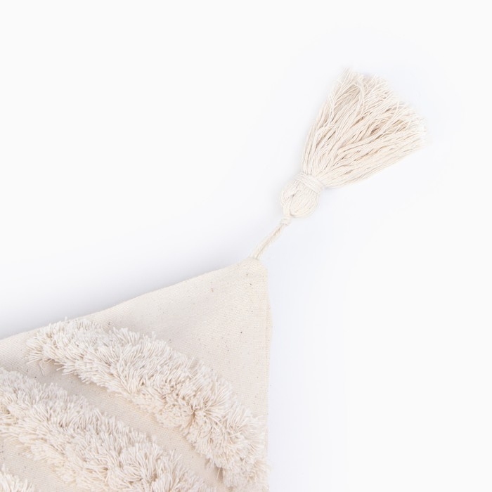 Наволочка декоративная &laquo;Этель&raquo; Бохо, 45х45 см, цвет молочный, 100% хлопок