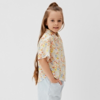 Рубашка для девочки KAFTAN "Цветы", р.36 (134-140), желтый