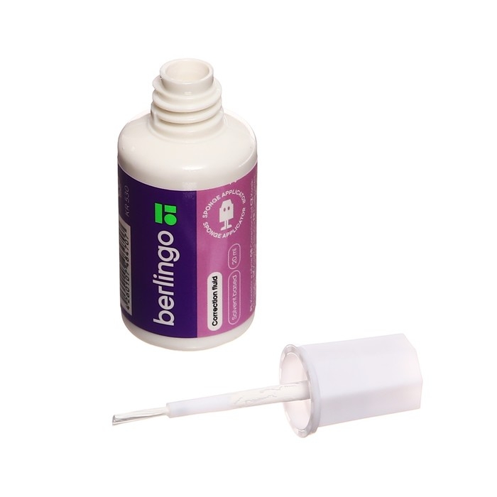 Корректирующая жидкость 20 мл Berlingo, на химической основе, с кисточкой Корректирующая жидкость 20 мл Berlingo, на химической основе, с кисточкой