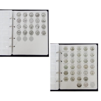 Альбом для монет на кольцах 225 х 265 мм, "Памятные монеты РФ", обложка ламинированный картон, 13 листов и 13 цветных картонных вставок Альбом для монет на кольцах 225 х 265 мм, "Памятные монеты РФ", обложка ламинированный картон, 13 листов и 13 цветных картонных вставок