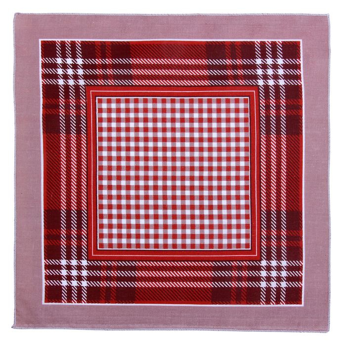 Мужские носовые платки Мужские носовые платки "Этель" размер 30х30 см, (набор 12 шт,) цвет коричневый, рисунок МИКС