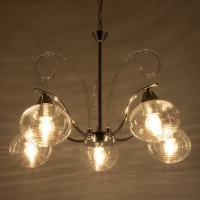 Люстра "Харми" 5xE27 40Вт серебро 58х58х41 см BayerLux Люстра "Харми" 5xE27 40Вт серебро 58х58х41 см BayerLux