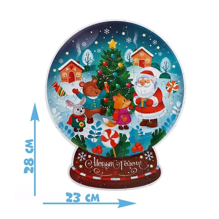 Фигурный пазл в металлической коробке &laquo;Лесные друзья&raquo;, 60 деталей