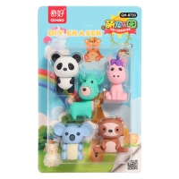 Игровой набор ластиков &laquo;Зверушки&raquo;, 5 шт., МИКС