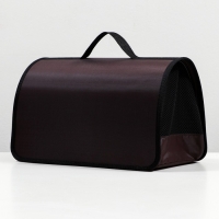 Сумка - переноска для животных жесткая №3, нейлон, 43 х 28 х 22 см, коричневая Сумка - переноска для животных жесткая №3, нейлон, 43 х 28 х 22 см, коричневая