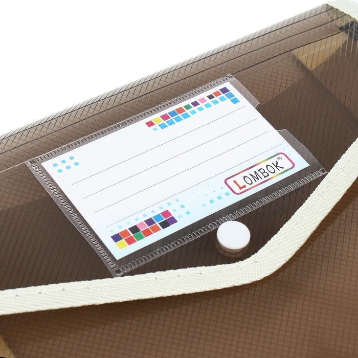 Папка-конверт на кнопке А4, 500 мкр, с расширением, вертикальная, карман для визиток, МИКС Папка-конверт на кнопке А4, 500 мкр, с расширением, вертикальная, карман для визиток, МИКС