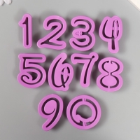 Каттер для полимерной глины "Цифры" набор 10 шт Каттер для полимерной глины "Цифры" набор 10 шт