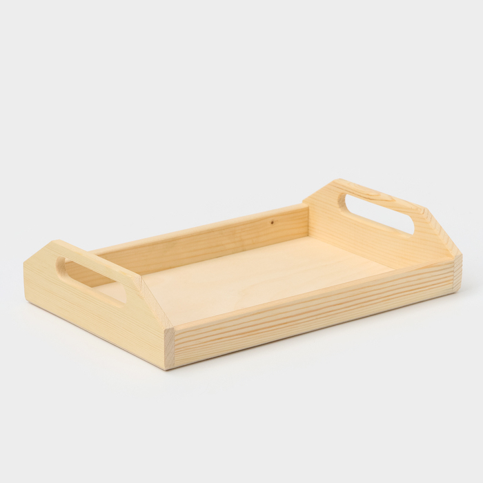 Поднос деревянный Доляна &laquo;Под роспись&raquo;, 30&times;20&times;6 см, сосна