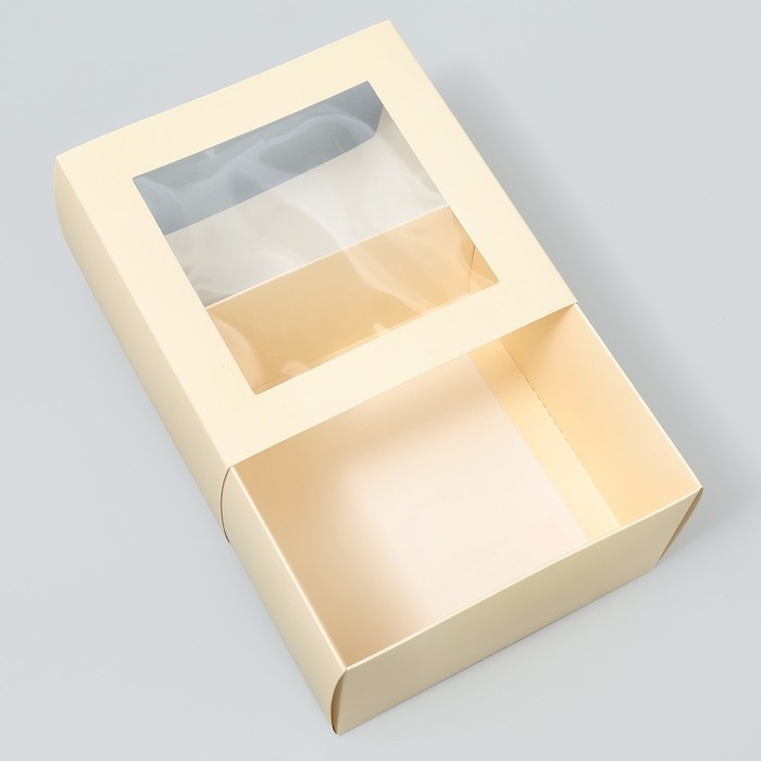 Коробка-фоторамка подарочная складная, упаковка, &laquo;Топленое молоко&raquo;, 14 х 14 х 8 см