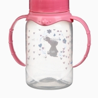 Набор бутылочек для кормления &laquo;Принцесса&raquo; 150 и 250 мл, прямые, цвет фуксия