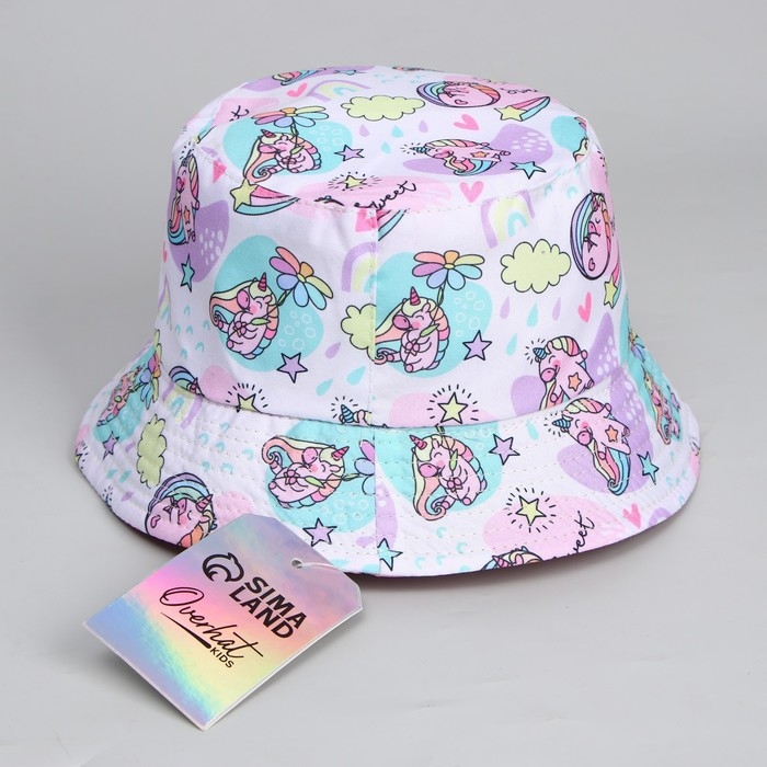 Панама детская для девочки «Единорожки», 52-54 Панама детская для девочки «Единорожки», 52-54