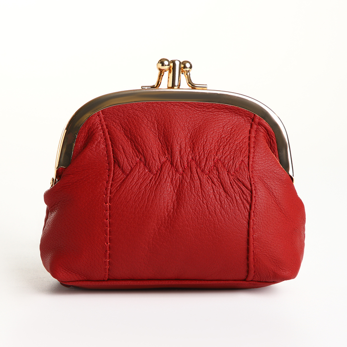 Кошелёк-косметичка, 2 отдела на рамке, цвет бордовый МИКС