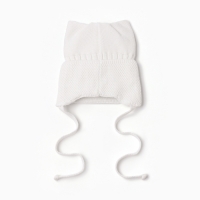 Шапка детская с ушками MINAKU р-р 46-48, цвет молочный Шапка детская с ушками MINAKU р-р 46-48, цвет молочный