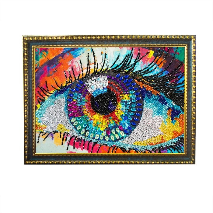 Алмазная мозаика с частичным заполнением и форменными стразами на раме &laquo;Абстракция&raquo;, 30 х 40 см