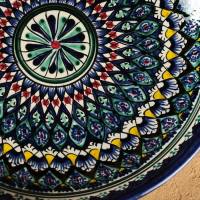 Ляган Риштанская Керамика "Узоры", 25 см, синий Ляган Риштанская Керамика "Узоры", 25 см, синий