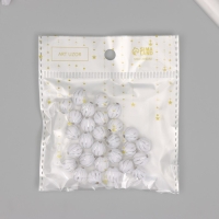 Бусины для творчества пластик "Шар вытянутый" бело-серебристые набор 20 гр 1,2х1х1 см Бусины для творчества пластик "Шар вытянутый" бело-серебристые набор 20 гр 1,2х1х1 см