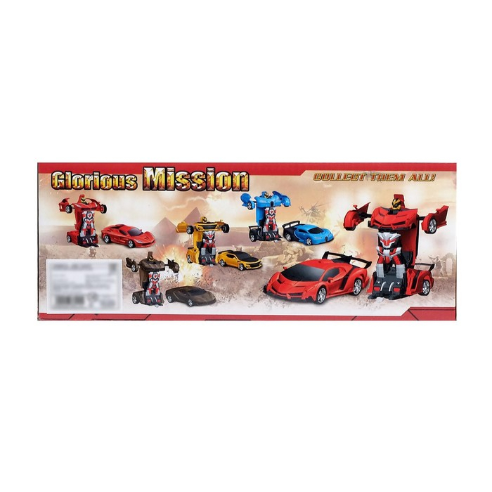 Робот радиоуправляемый «Ламбо», трансформируется с пульта, масштаб 1:18, цвет красный Робот радиоуправляемый «Ламбо», трансформируется с пульта, масштаб 1:18, цвет красный