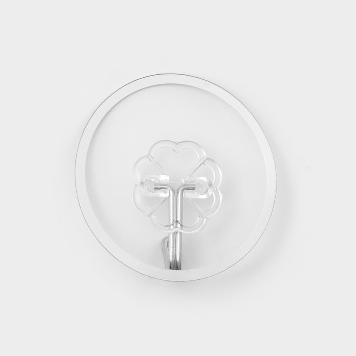 Крючки самоклеящиеся Доляна Gold, 4 шт, 6&times;6&times;2 см, прозрачный