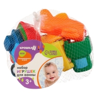 Набор резиновых игрушек для ванны &laquo;Транспорт&raquo;, 6 шт, Крошка Я