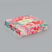 Коробка для конфет 16 шт без окна "Тебе с любовью", 17,7 х 17,7 х 3,8 см. Кондитерская упаковка Коробка для конфет 16 шт без окна "Тебе с любовью", 17,7 х 17,7 х 3,8 см. Кондитерская упаковка