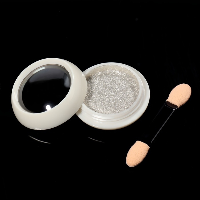 Втирка для ногтей, с аппликатором, цвет зеркальный прозрачный блеск Втирка для ногтей, с аппликатором, цвет зеркальный прозрачный блеск