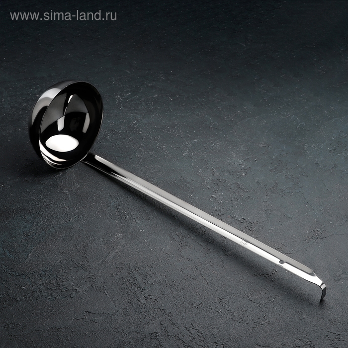 Половник из нержавеющей стали, 380 мл, 45&times;11,5 см, цвет серебряный