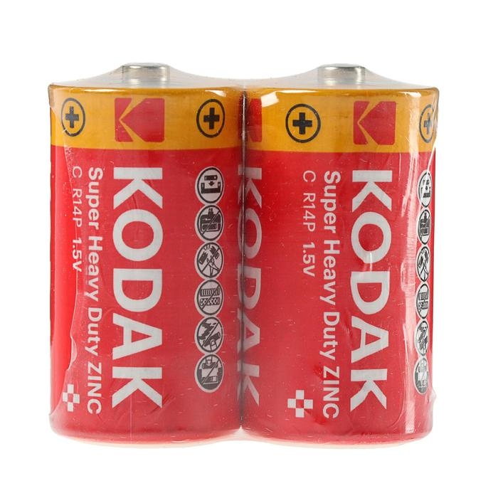 Батарейка солевая Kodak Extra Heavy Duty, С, R14-2S, 1.5В, спайка, 2 шт. Батарейка солевая Kodak Extra Heavy Duty, С, R14-2S, 1.5В, спайка, 2 шт.
