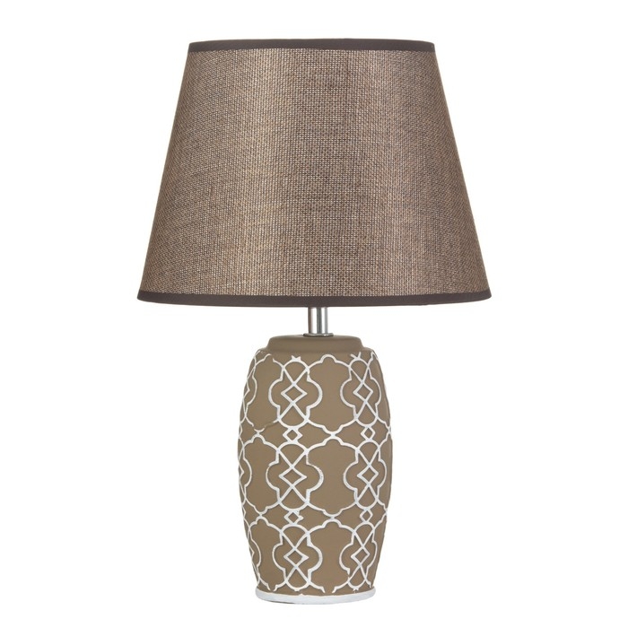 Настольная лампа "Камила" Е14 40Вт кофейно-белый 22х22х35 см RISALUX