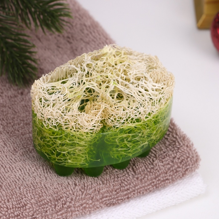 Новый год. Мыло СПА - уход для бани и сауны "Яблоко в карамеле" 100 г