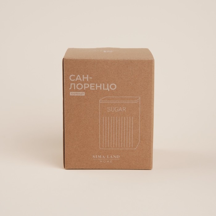 Банка для сахара «Сан-Лоренцо», 10×13 см, цвет розовый, с бамбуковой крышкой Банка для сахара «Сан-Лоренцо», 10×13 см, цвет розовый, с бамбуковой крышкой