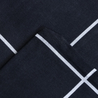 Постельное бельё Этель евро "Клетка" цвет чёрный 200х215, 220х240, 50х70-2 шт, бязь, 125 г/м2