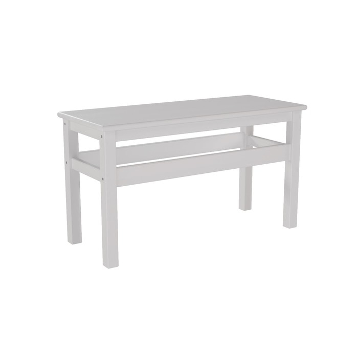 Банкетка,450х330х800,Белая/Массив берёзы