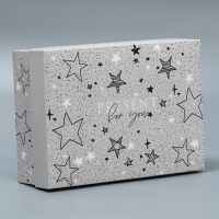 Коробка подарочная складная, упаковка, &laquo;Звёзды&raquo;, 21 х 15 х 7 см