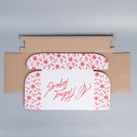 Коробка новогодняя складная &laquo;С новым годом&raquo;, белый, 27 х 21 х 9 см, Новый год