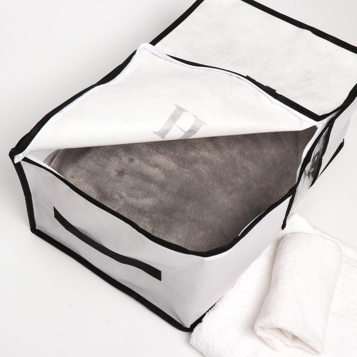 Органайзер для хранения белья, кофр с pvc-окном &laquo;Sweet home&raquo;, 43 х 28,5 х 20 см.