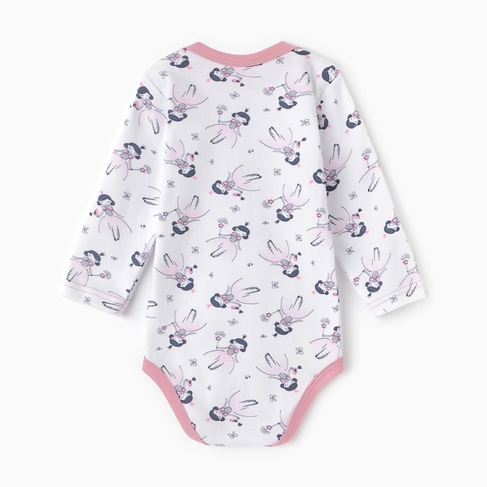 Боди детский, цвет белый/принцессы, рост 80 см