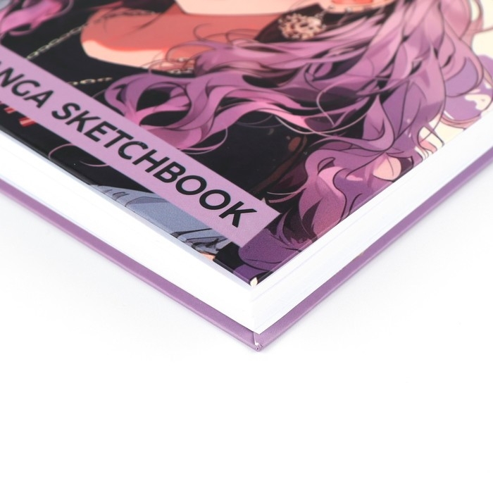 Скетчбук в твердой обложке на гребне А5, 80 л. 100 г/м «Аниме» Скетчбук в твердой обложке на гребне А5, 80 л. 100 г/м «Аниме»