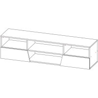 Тумба подвесная Оникс 11, 1602x392х400, Графит Тумба подвесная Оникс 11, 1602x392х400, Графит